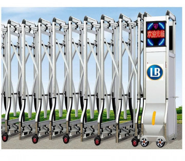 Cổng xếp nhôm tự động LB003